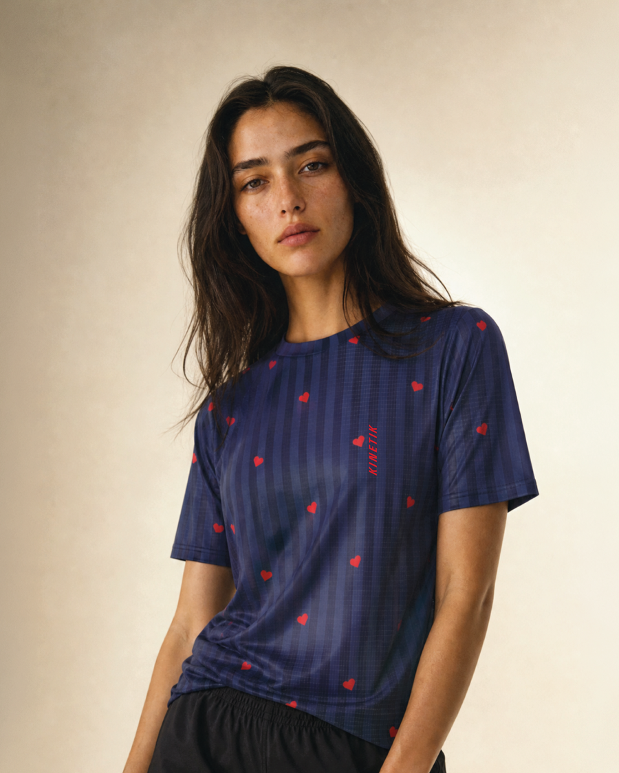 FALKON WOMEN LOVE STRIPE NAVY - Maillots trail-running - 2 - kinetik-adrenalink