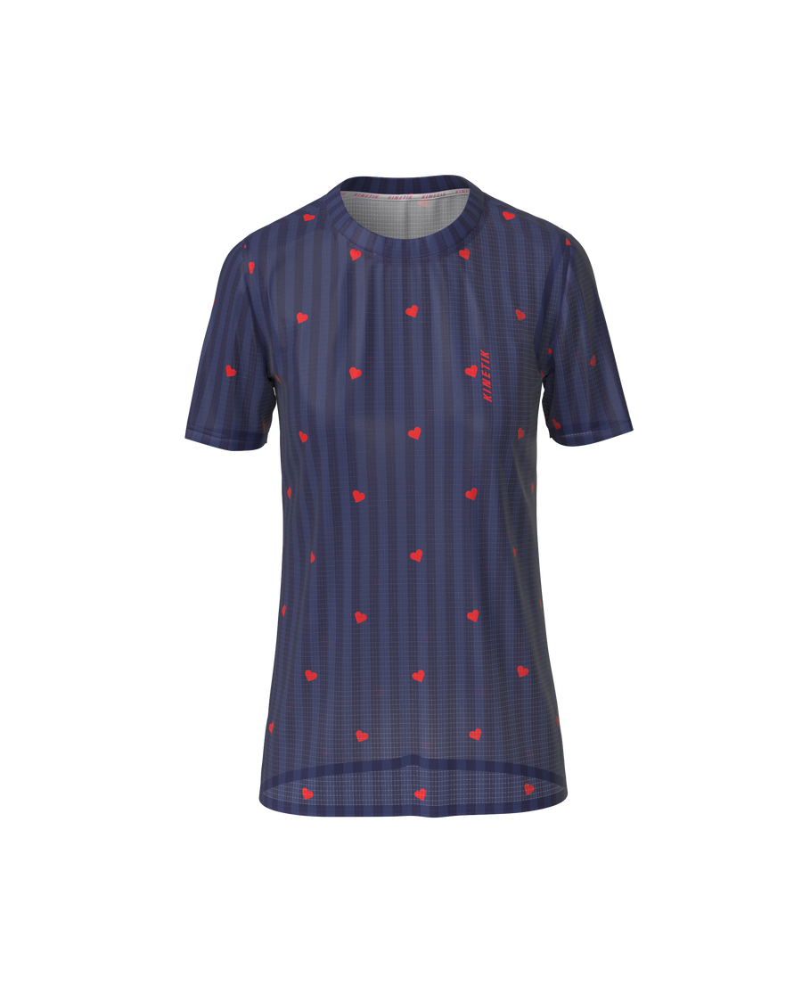 FALKON WOMEN LOVE STRIPE NAVY - Maillots trail-running - 3 - kinetik-adrenalink