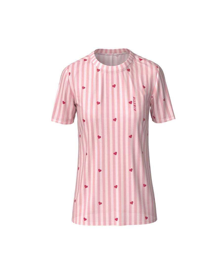 FALKON WOMEN LOVE STRIPE PINK - Maillots trail-running - 3 - kinetik-adrenalink