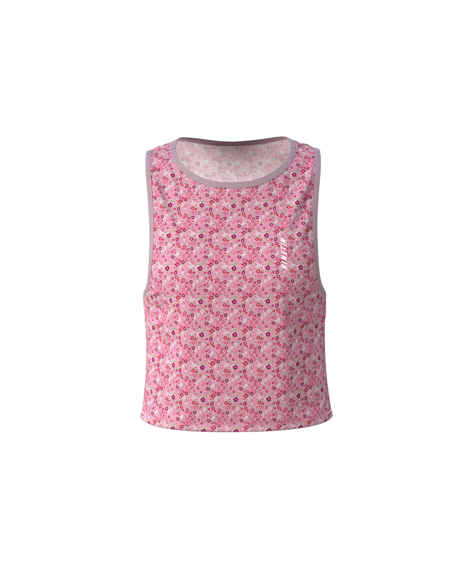 MAVRIK CROP TOP FLORAL MELLOW ROSE - Maillots trail-running - 3 - kinetik-adrenalink