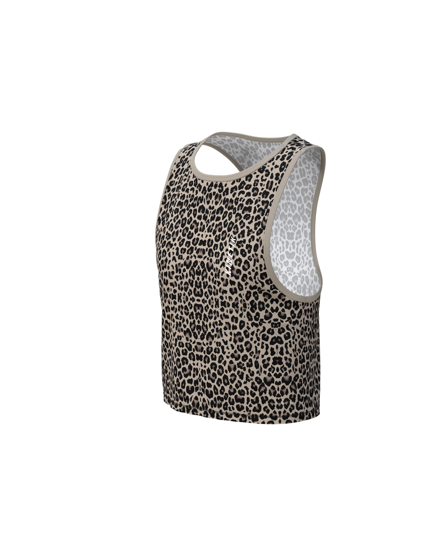MAVRIK CROP TOP LEOPARD - Maillots trail-running - 1 - kinetik-adrenalink