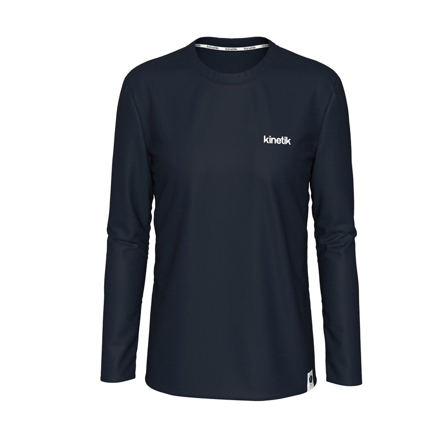 Maillots trail-running MERINOWOOL WOMEN BASLAYER BLACK - 2 - kinetik