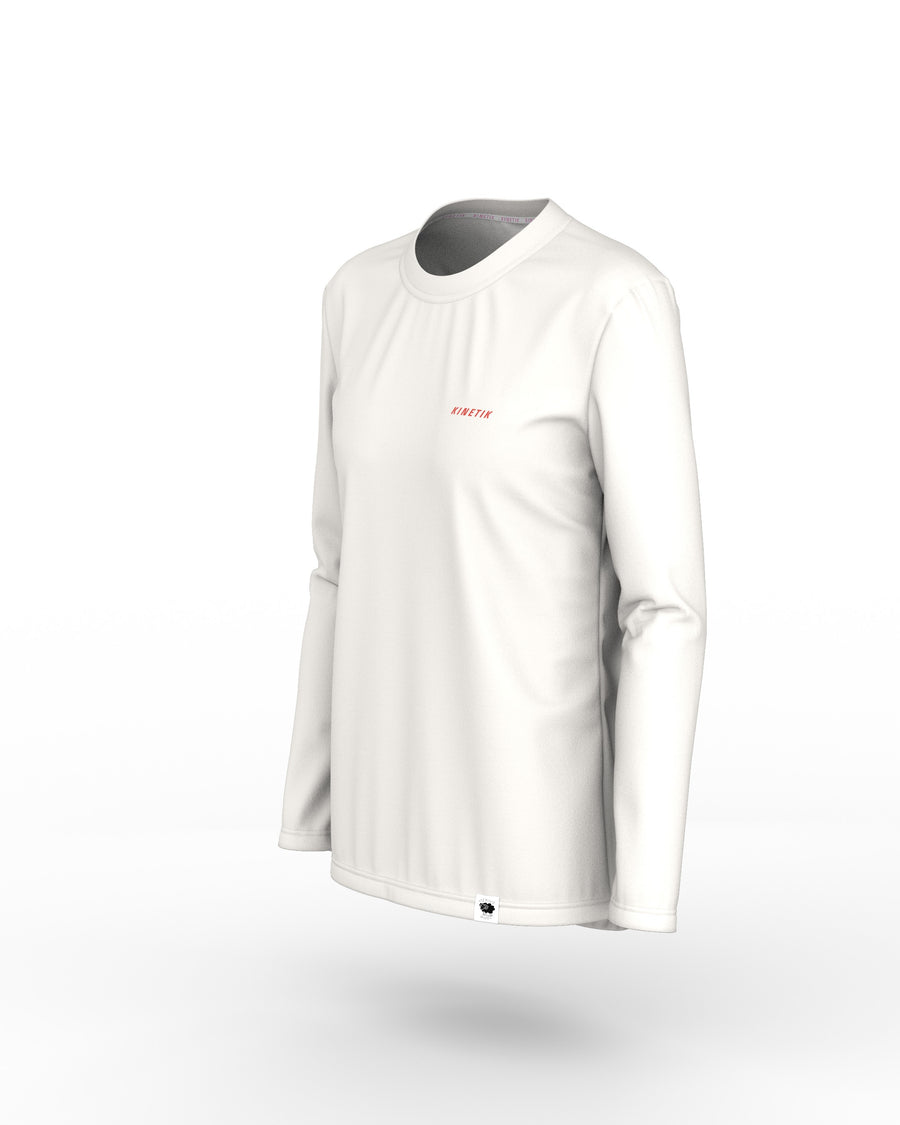 Maillots trail-running MERINOWOOL WOMEN BASLAYER WHITE - 1 - kinetik