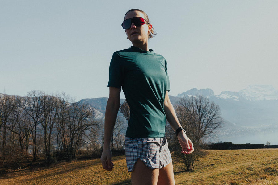 Maillots trail-running VEKTRA WOMEN GREEN - 2 - kinetik