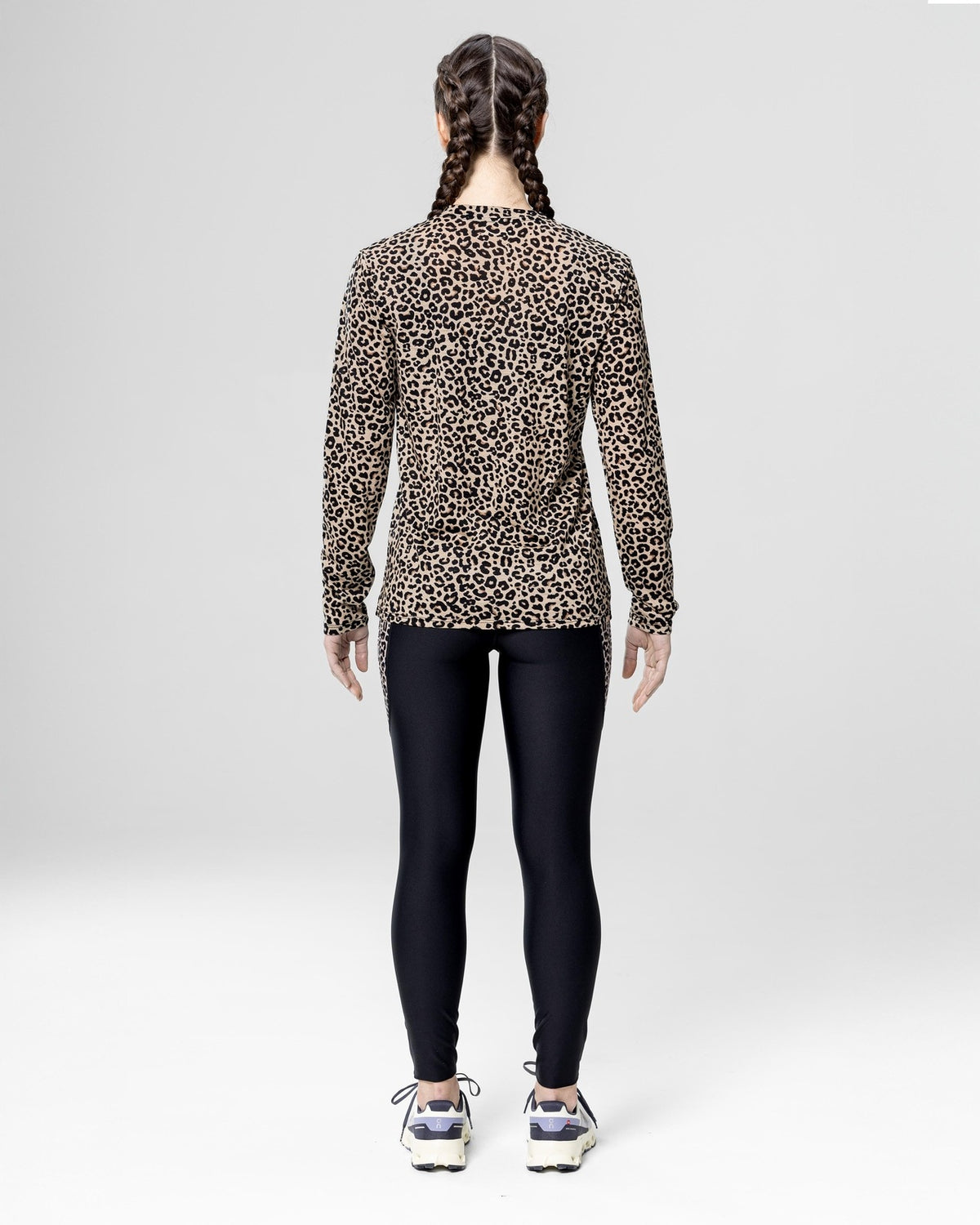 MERINOWOOL WOMEN BASLAYER LEOPARD - - Maillot manches longues femme trail-running - kinetik-adrenalink