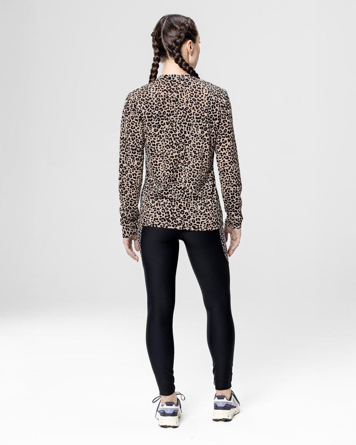 MERINOWOOL WOMEN BASLAYER LEOPARD - - Maillot manches longues femme trail-running - kinetik-adrenalink