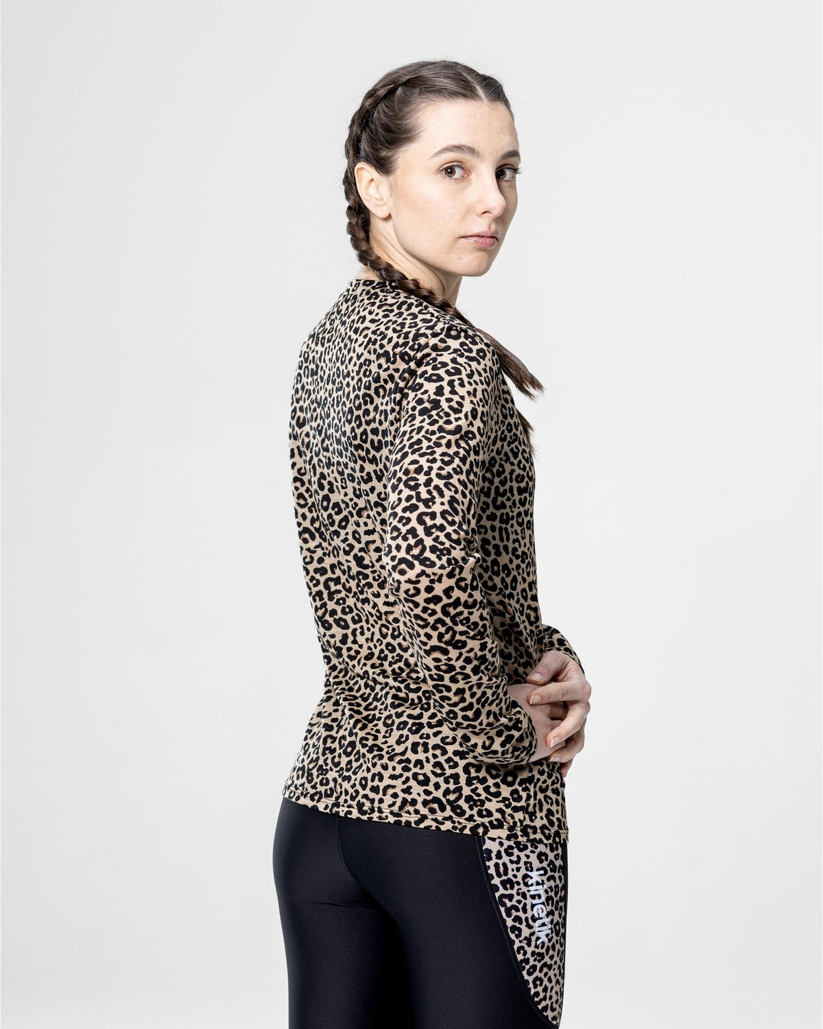 MERINOWOOL WOMEN BASLAYER LEOPARD - - Maillot manches longues femme trail-running - kinetik-adrenalink