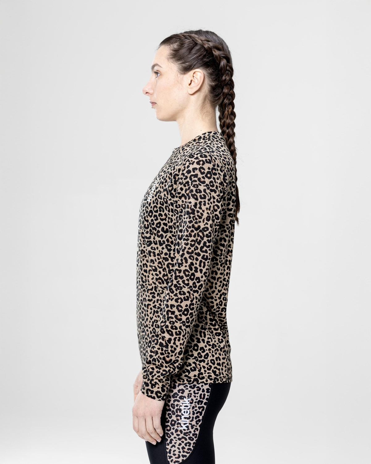 MERINOWOOL WOMEN BASLAYER LEOPARD - - Maillot manches longues femme trail-running - kinetik-adrenalink