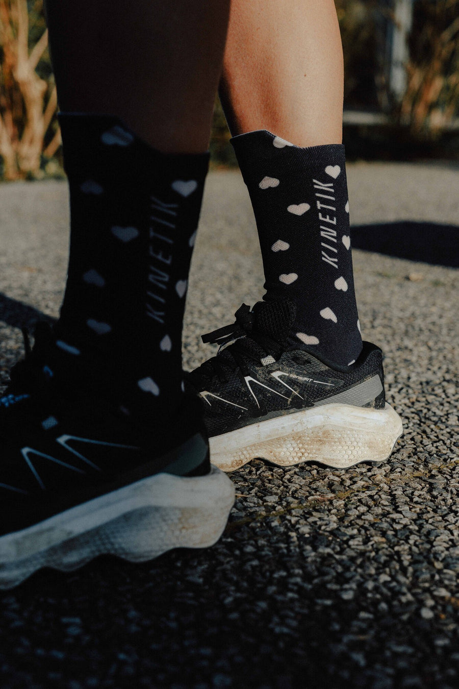 FULLKROSS HEARTRUNNEUSE BLACK - Chaussettes - chaussettes trail-running- kinetik-adrenalink