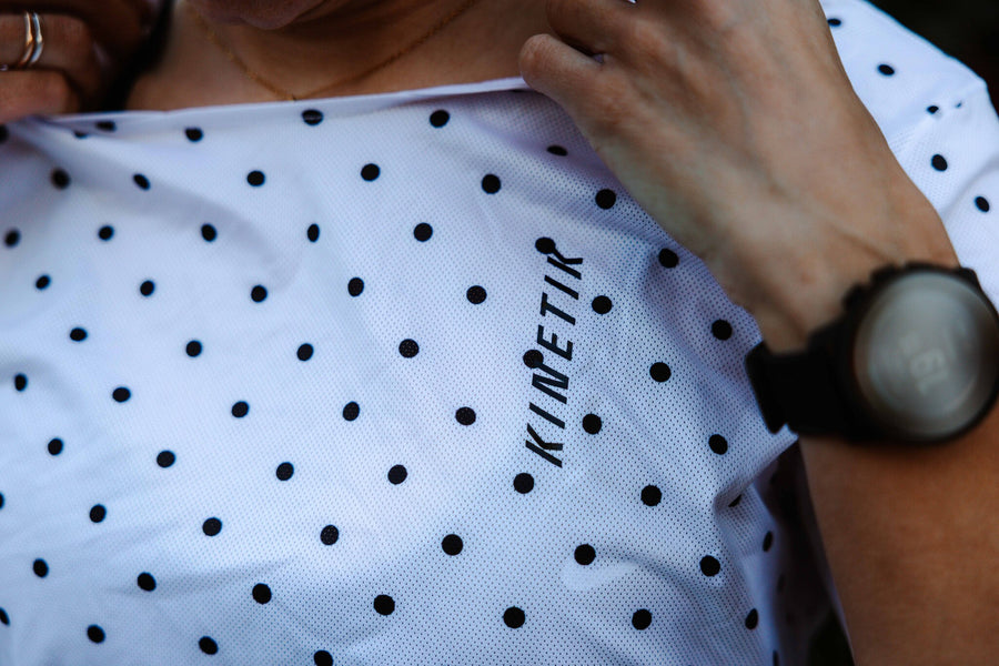 MAVRIK WOMEN DOTY WHITE PEARL - Tee-shirts - maillot manches courtes trail-running femme - kinetik-adrenalink