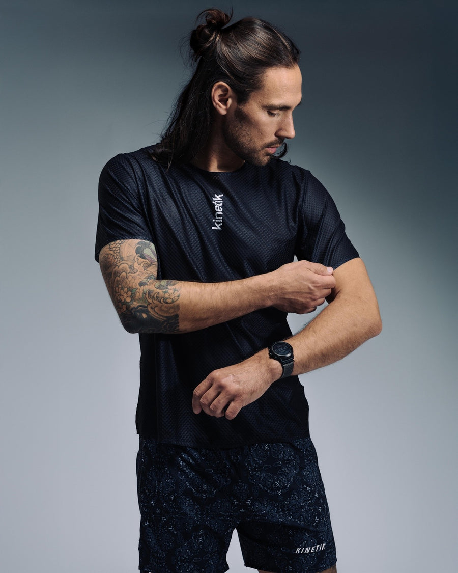 MAVRIK AR.90 BLACK BEAUTY MEN-maillot manches courtes trail-running homme-kinetik-adrenalink