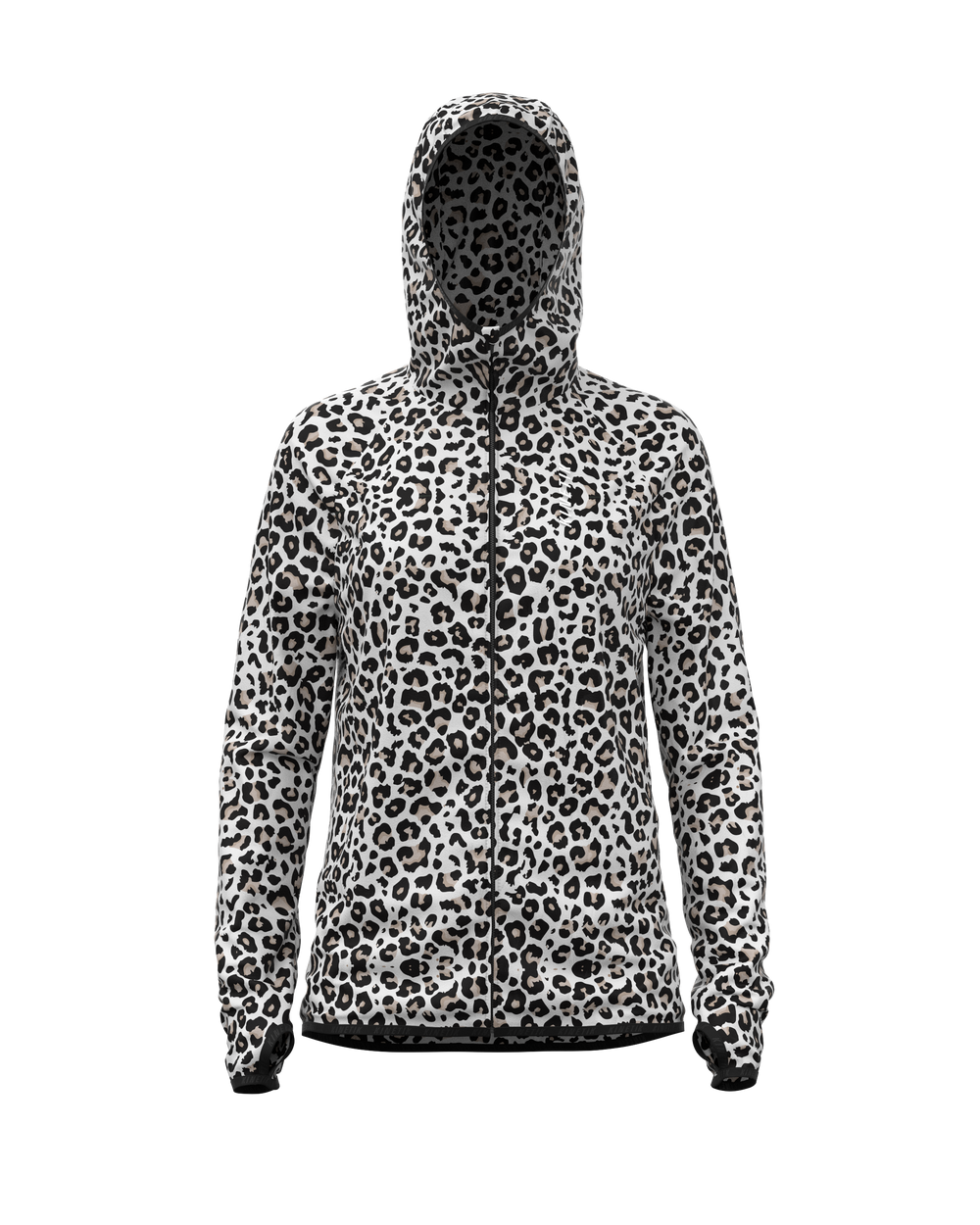 JACKET WOMEN SPEKTRAIL LEOPARD SNOW - Vestes - Veste trail-running femme - kinetik-adrenalink