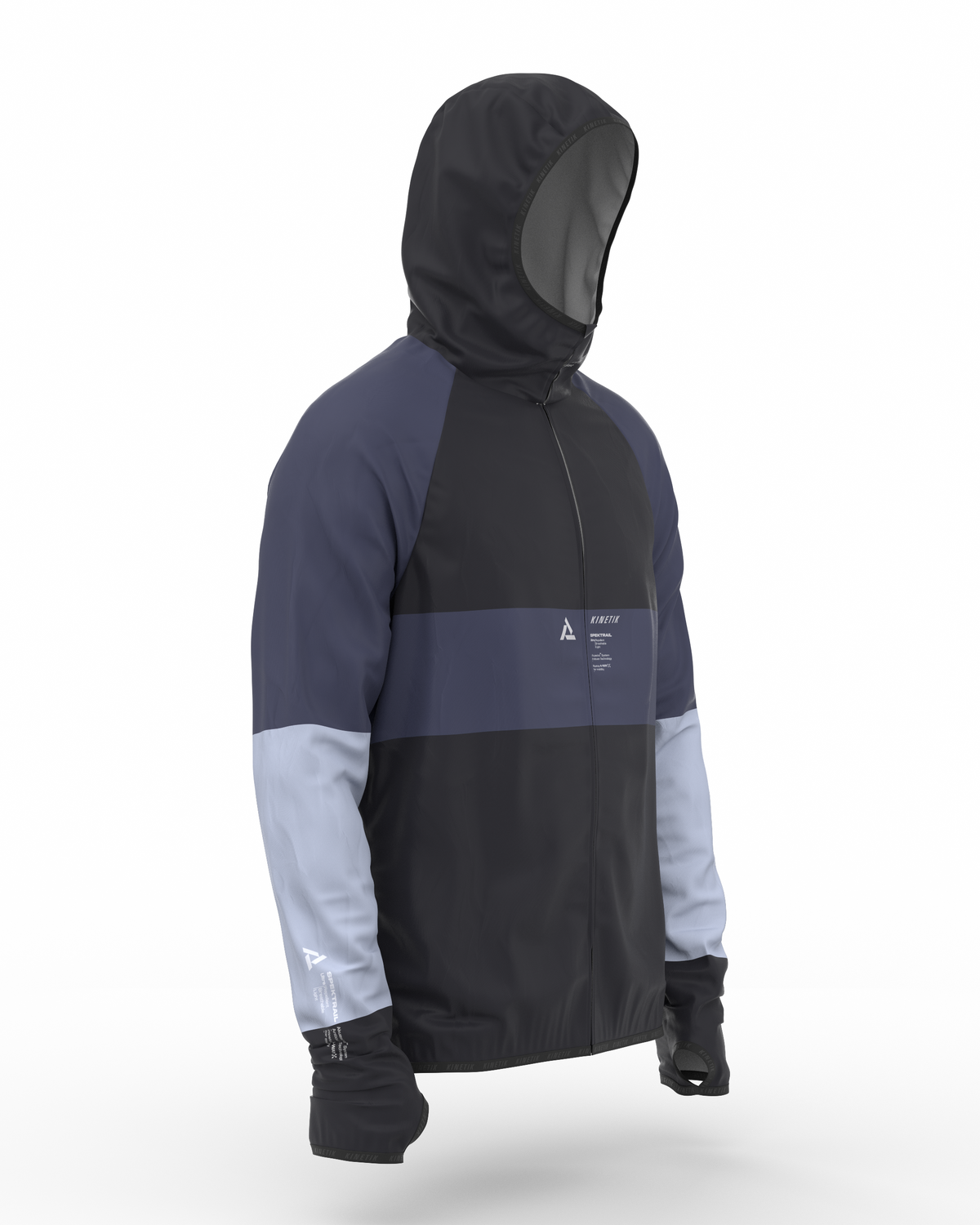 JACKET MEN SPEKTRAIL PIRATE BLACK-Vestes-veste homme trail-running-kinetik-adrenalink