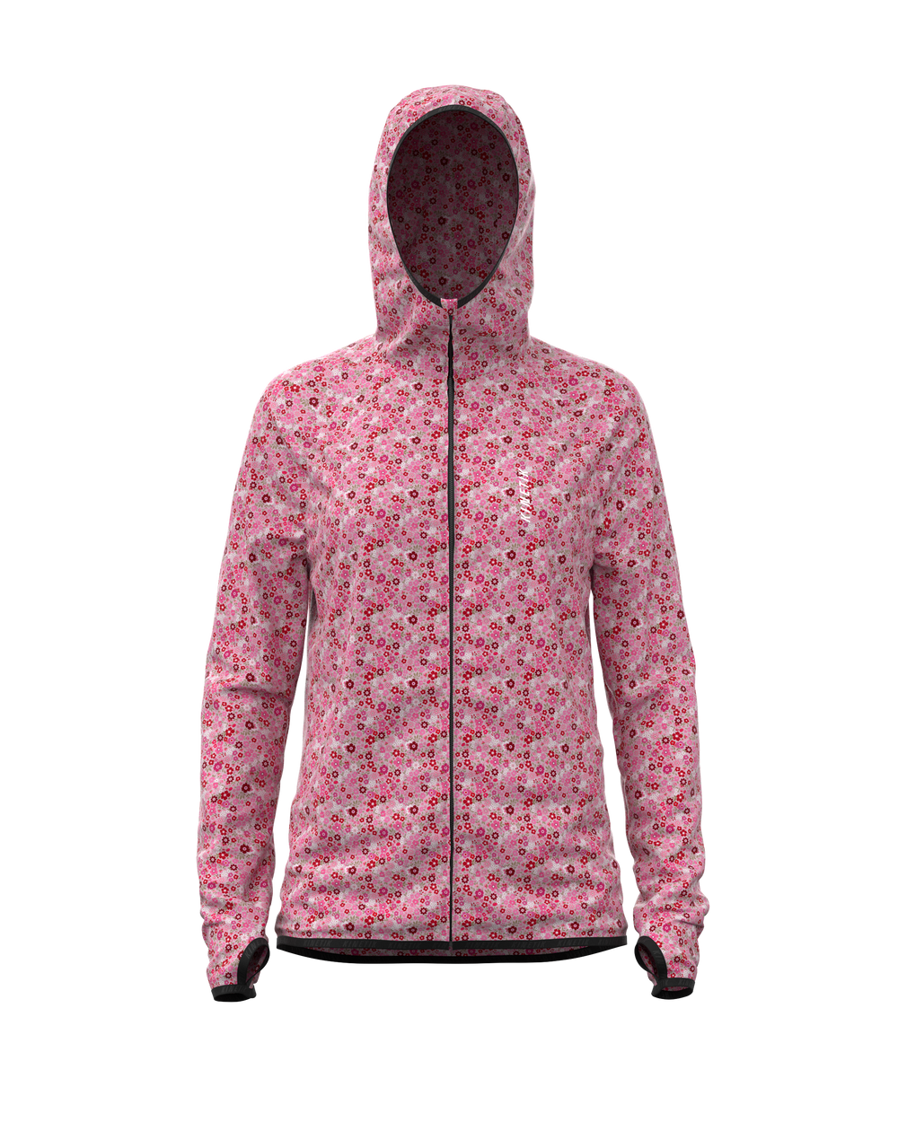 JACKET WOMEN SPEKTRAIL FLORAL MELLOW ROSE - Vestes - Veste trail-running femme - kinetik-adrenalink