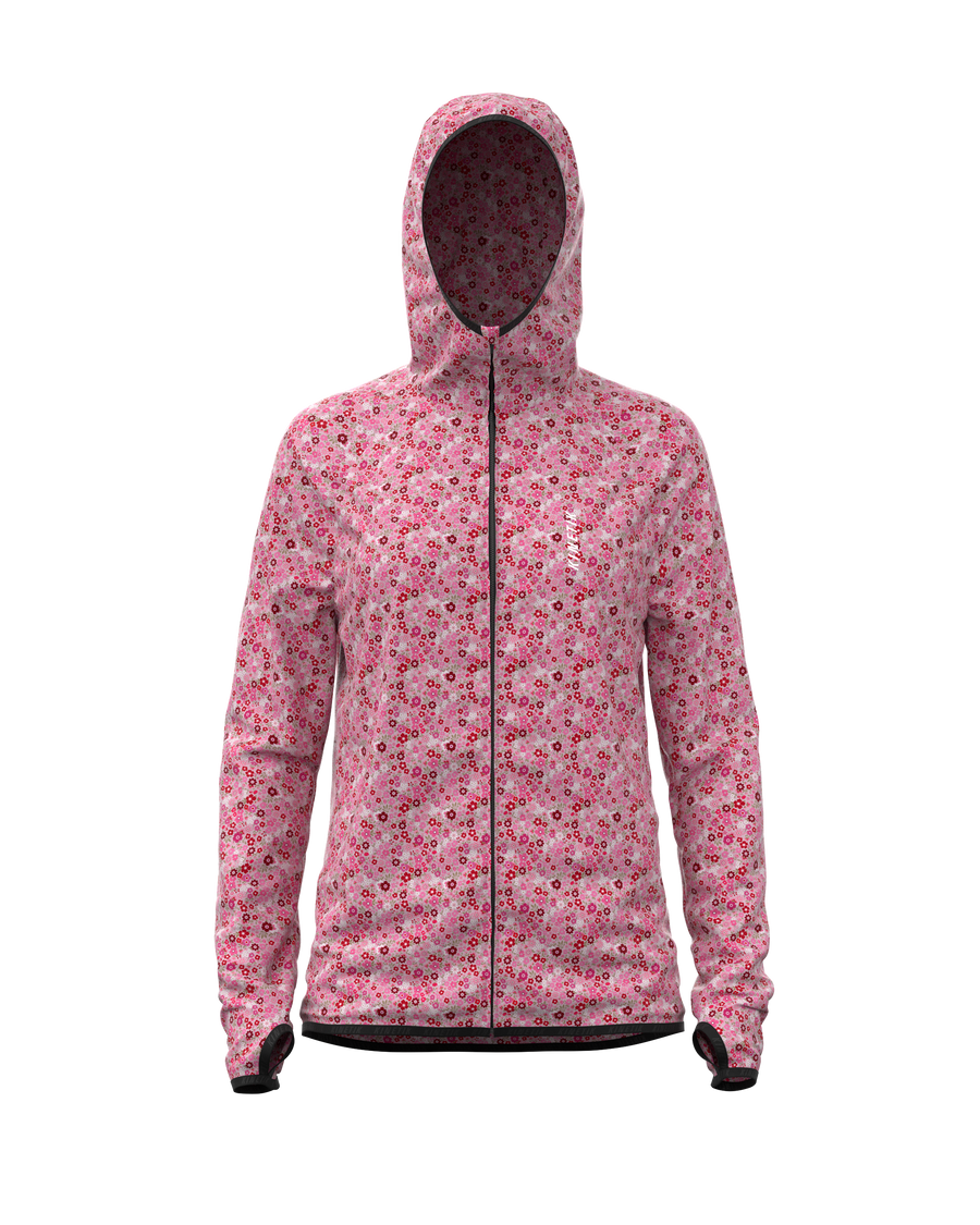 JACKET WOMEN SPEKTRAIL FLORAL MELLOW ROSE - Vestes - Veste trail-running femme - kinetik-adrenalink