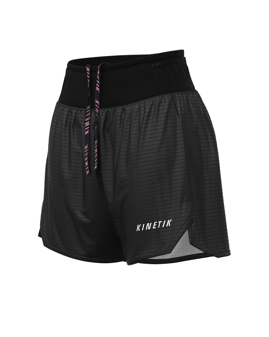 Shorts trail-running AEROK 5 BLACK BEAUTY - 1 - kinetik