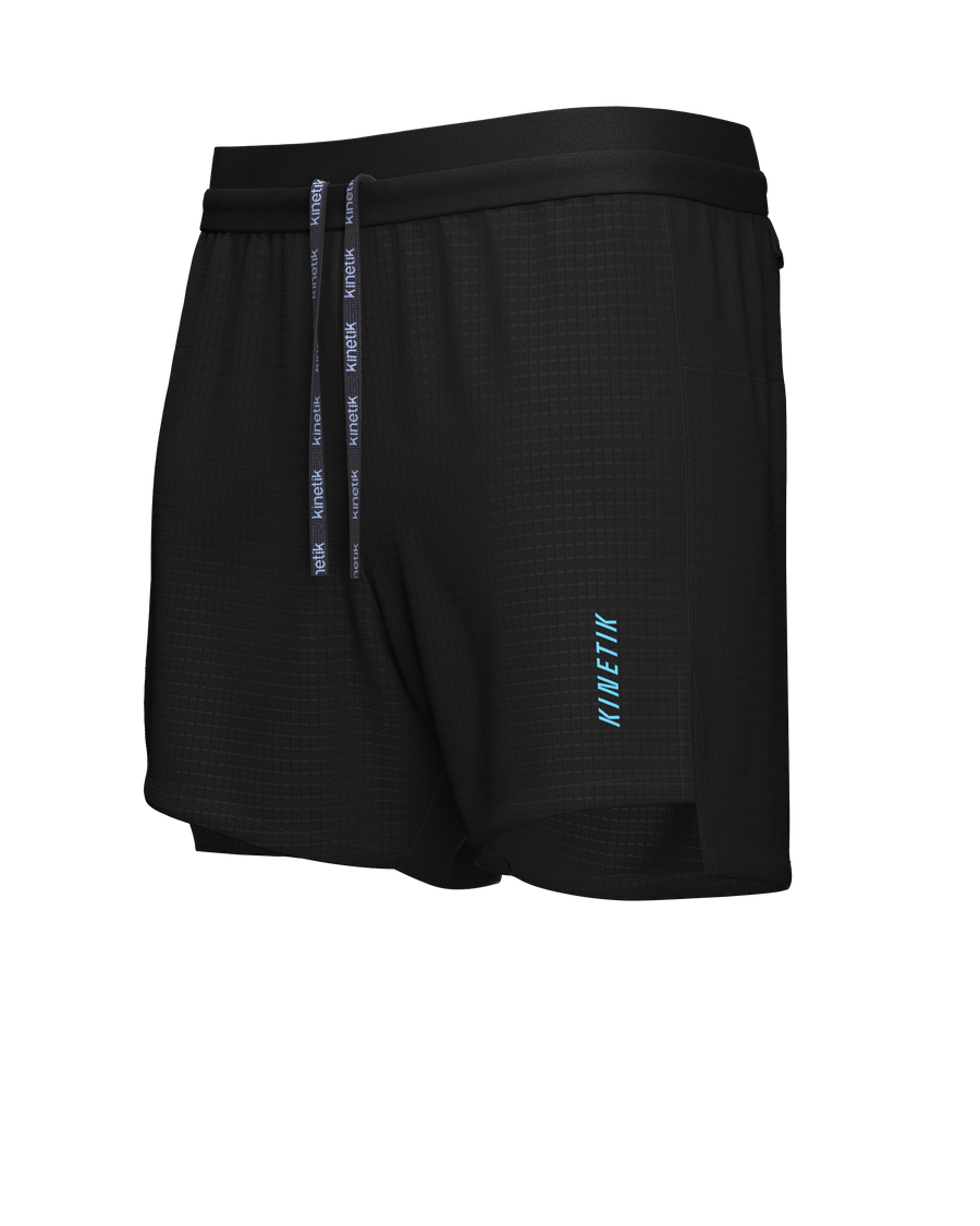 Shorts trail-running AEROK 6 BLACK BEAUTY - 1 - kinetik