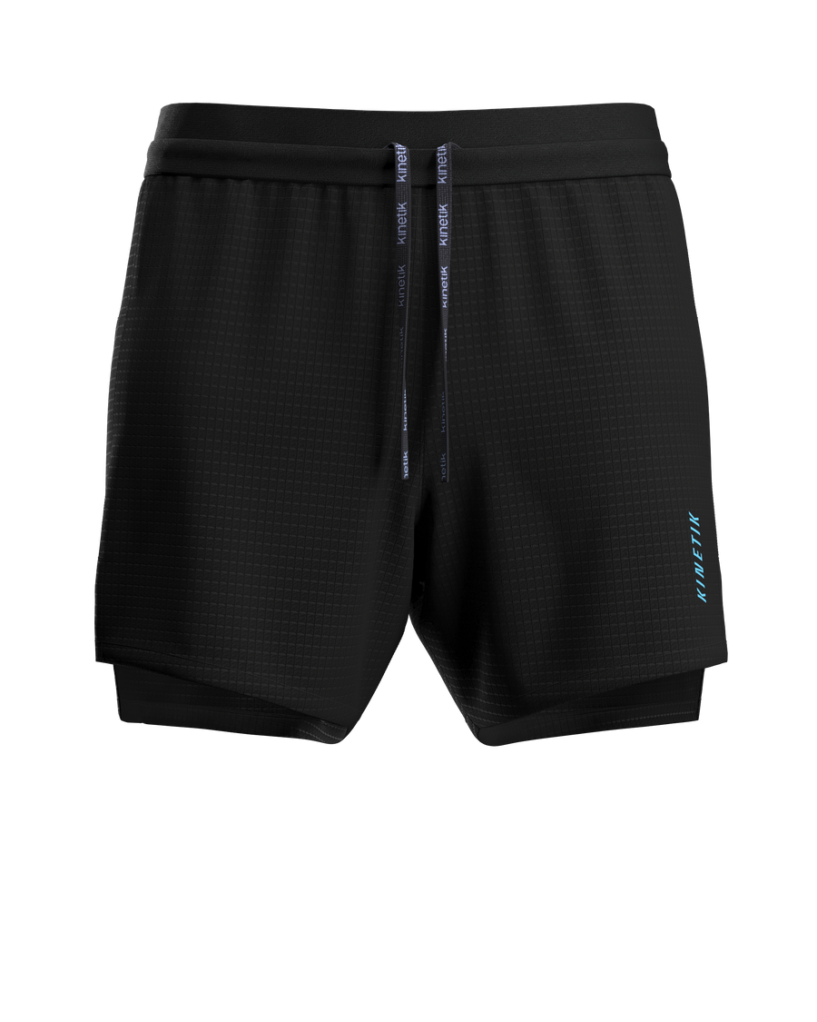 Shorts trail-running AEROK 6 BLACK BEAUTY - 3 - kinetik