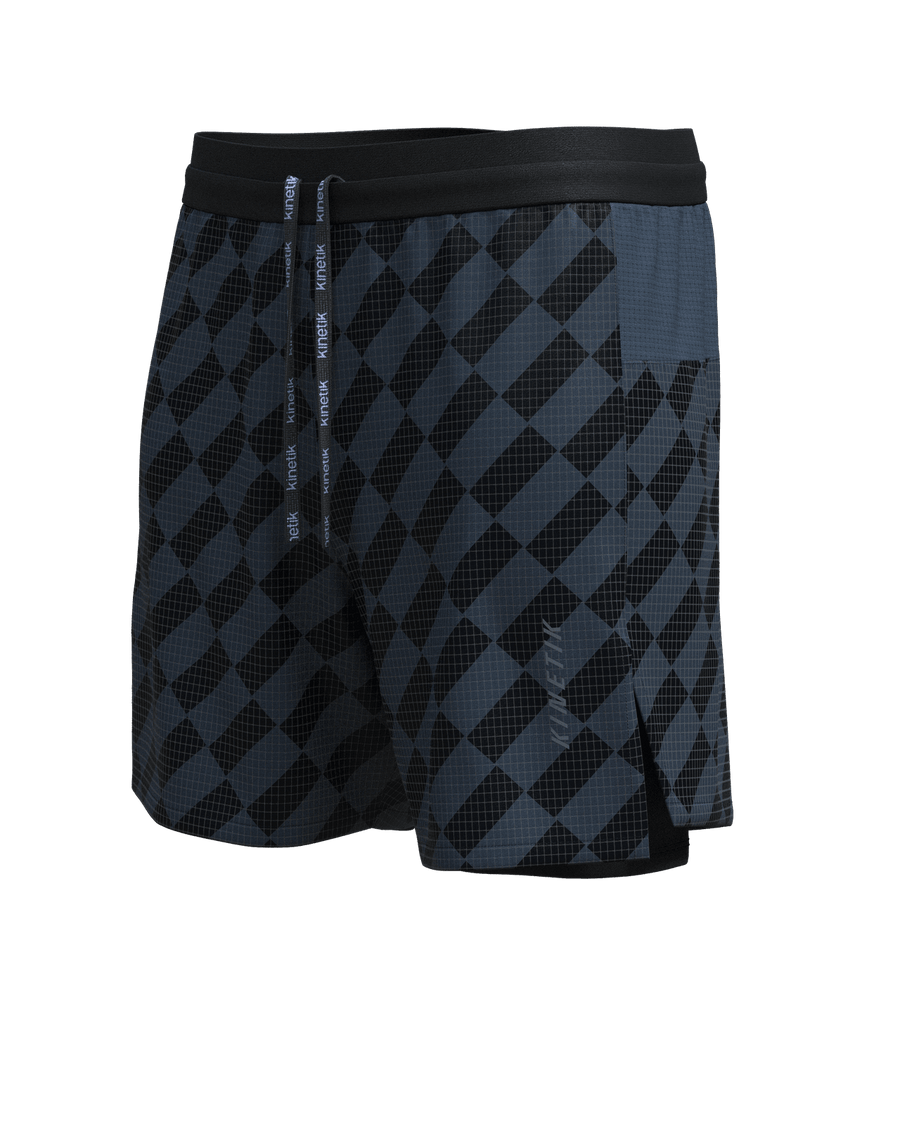 Shorts trail-running AEROK 6 MEN DAMIER - 1 - kinetik