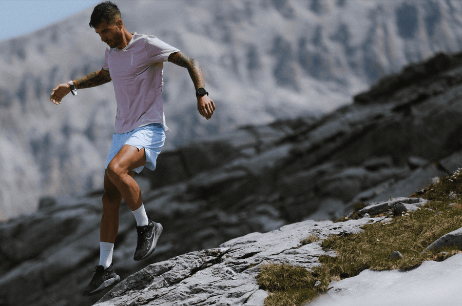 Shorts trail-running AEROK 6 MEN STRIPE ICE MELT - 3 - kinetik