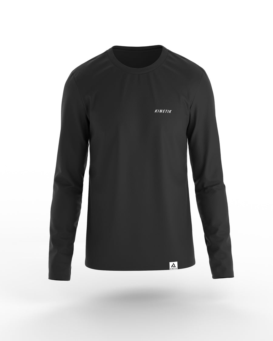 VEKTRA LS MEN BLACK-Maillot manches longues homme trail-running-kinetik-adrenalink