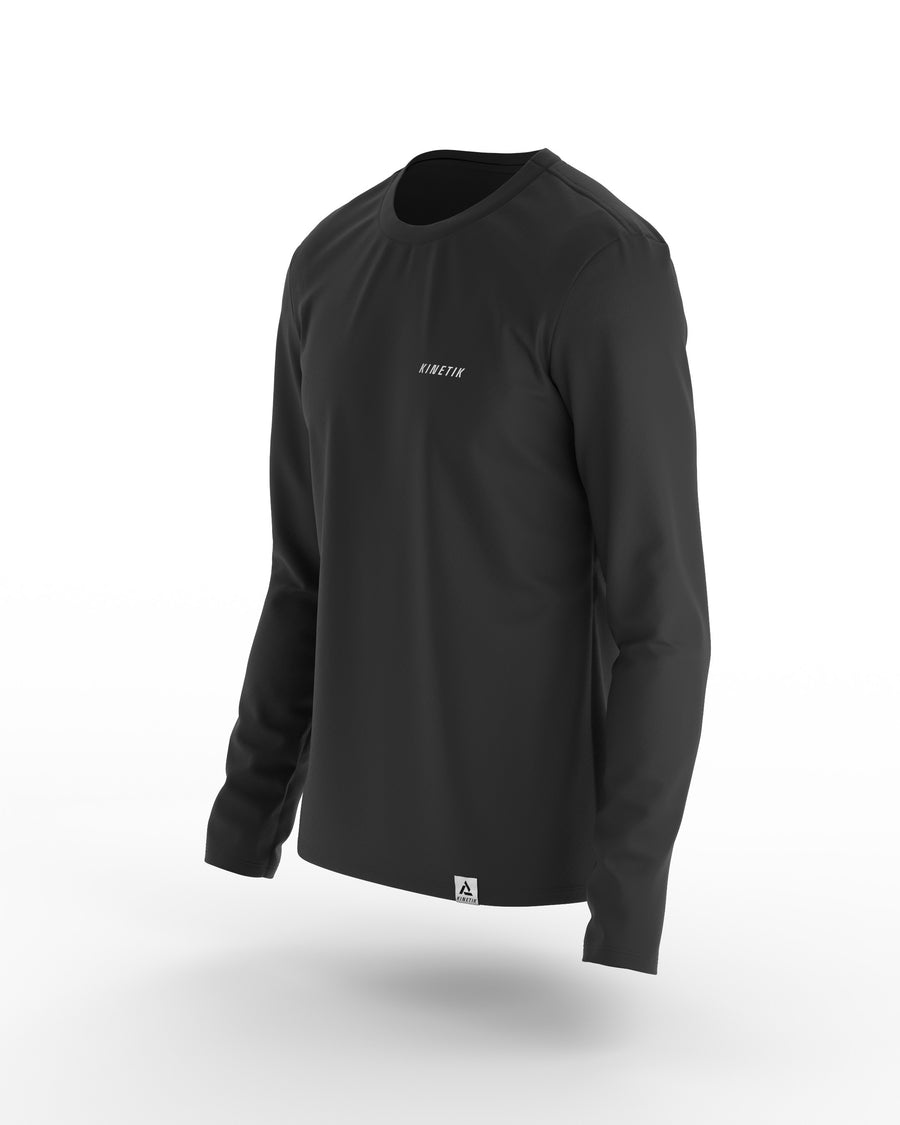 VEKTRA LS MEN BLACK-Maillot manches longues homme trail-running-kinetik-adrenalink
