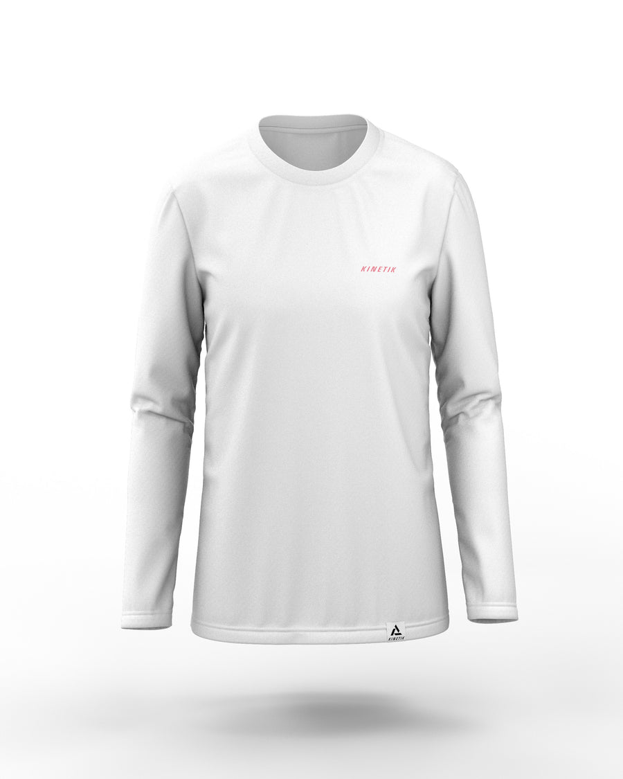 VEKTRA LS WOMEN WHITE - - Maillot manches longues femme trail-running - kinetik-adrenalink