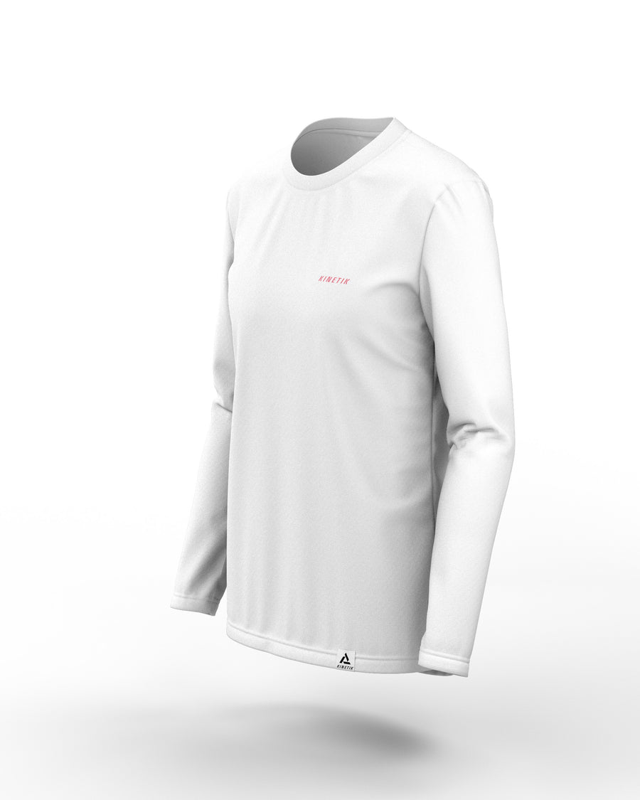 VEKTRA LS WOMEN WHITE - - Maillot manches longues femme trail-running - kinetik-adrenalink