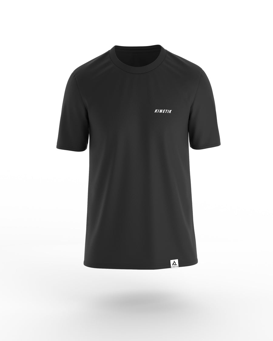 VEKTRA MEN BLACK-maillot manches courtes trail-running homme-kinetik-adrenalink