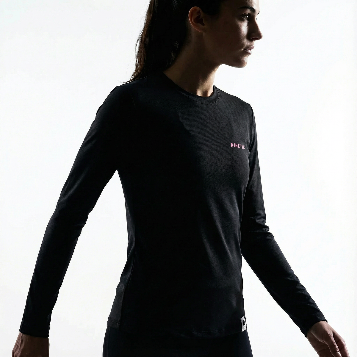 VEKTRA LS WOMEN BLACK - - Maillot manches longues femme trail-running - kinetik-adrenalink