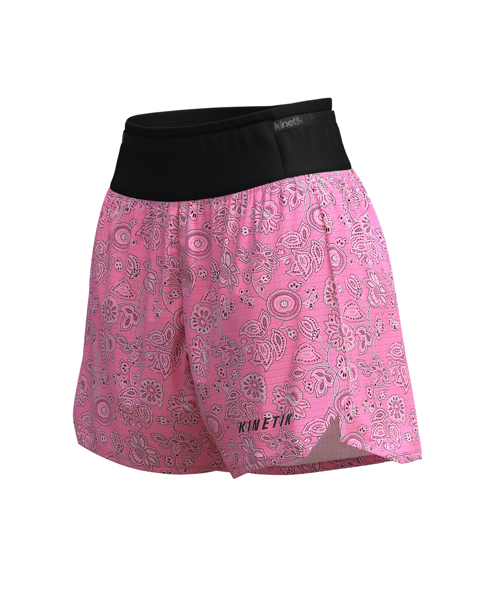 AEROK 5 BANDANA ROSY-Shorts-short femme trail running multipoche-kinetik-adrenalink