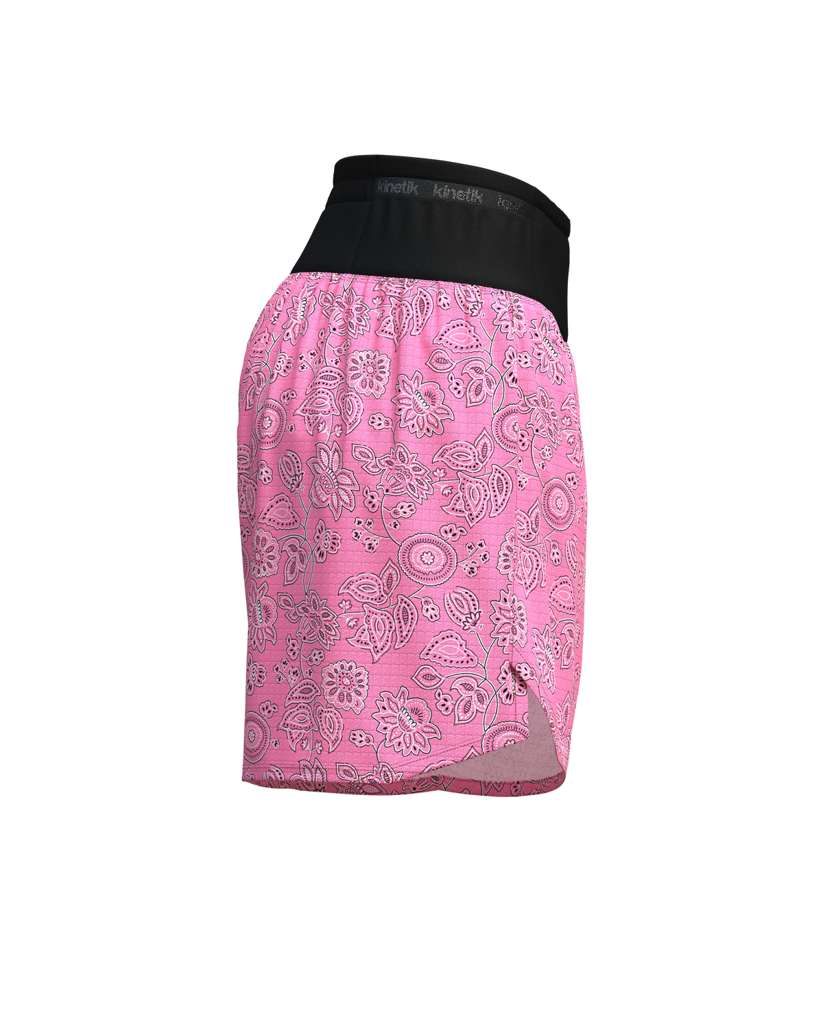 AEROK 5 BANDANA ROSY-Shorts-short femme trail running multipoche-kinetik-adrenalink