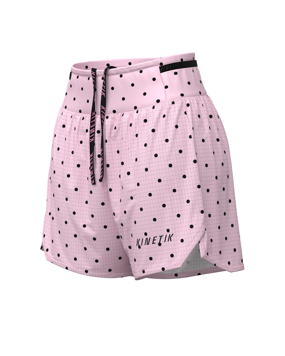 AEROK 5 DOTY BLUSH-Shorts-short femme trail running multipoche-kinetik-adrenalink