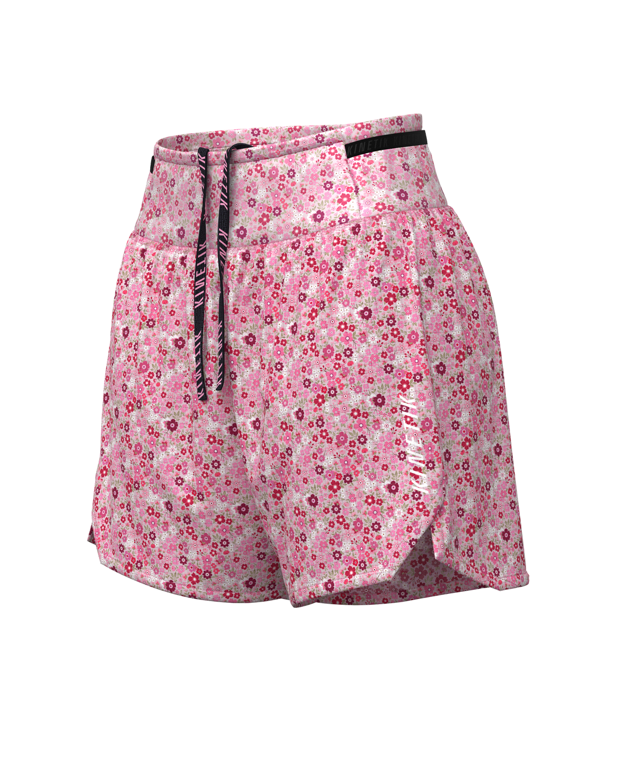 AEROK 5 FLORAL MELLOW ROSE-Shorts-short femme trail running multipoche-kinetik-adrenalink