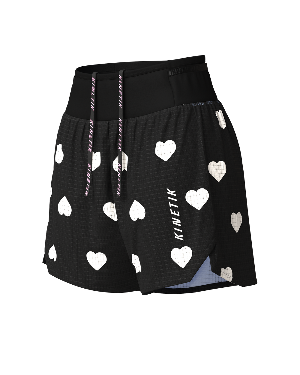AEROK 5 HEARTRUNNEUSE BLACK-Shorts-short femme trail running multipoche-kinetik-adrenalink