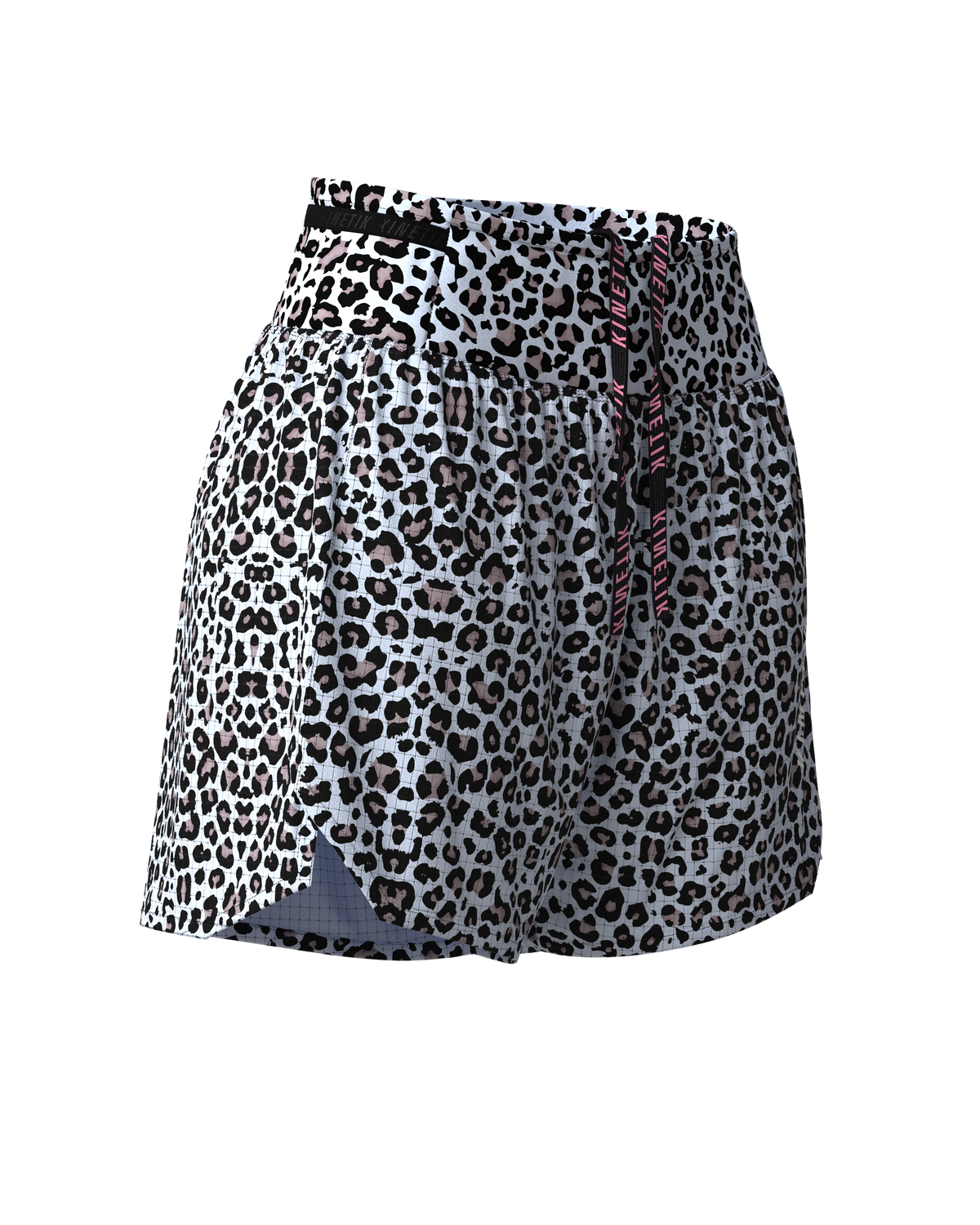 AEROK 5 LEOPARD SNOW-Shorts-short femme trail running multipoche-kinetik-adrenalink