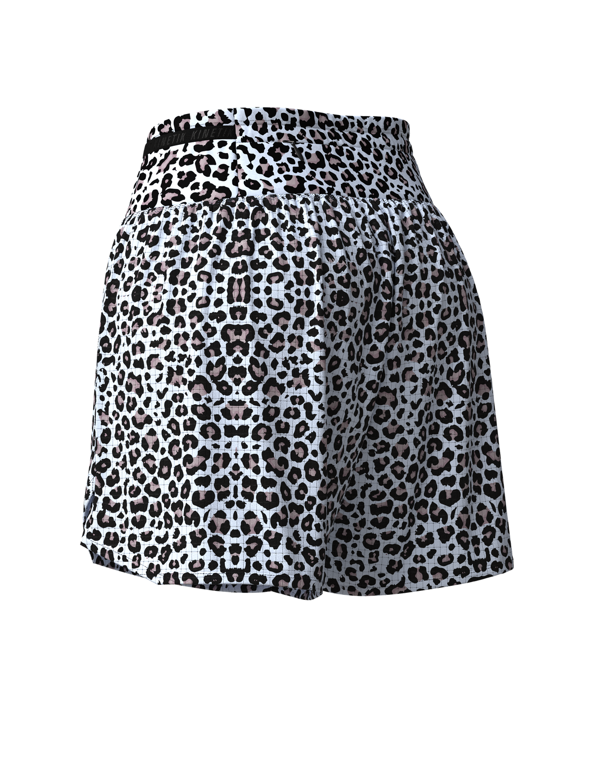 AEROK 5 LEOPARD SNOW-Shorts-short femme trail running multipoche-kinetik-adrenalink