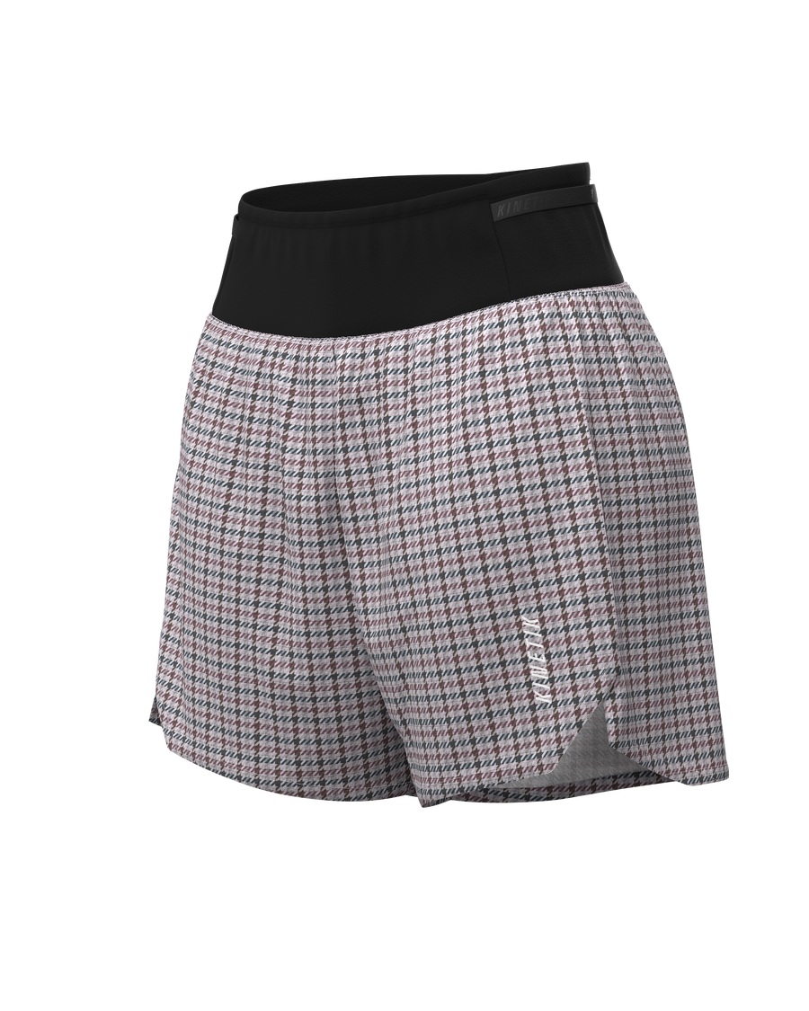 AEROK 5 PIED DE POULE-Shorts-short femme trail running multipoche-kinetik-adrenalink