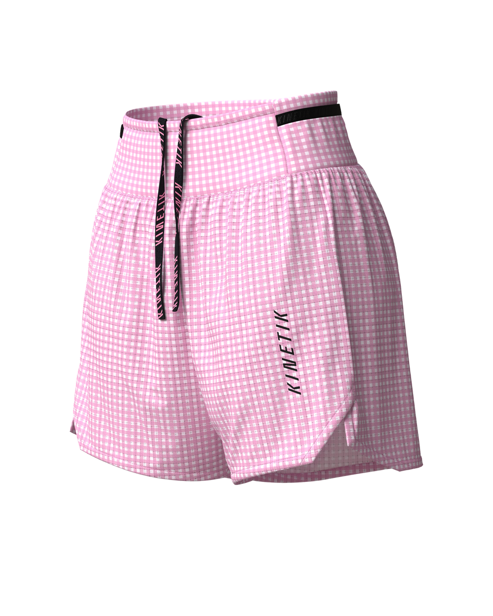 AEROK 5 VICHY-Shorts-short femme trail running multipoche-kinetik-adrenalink