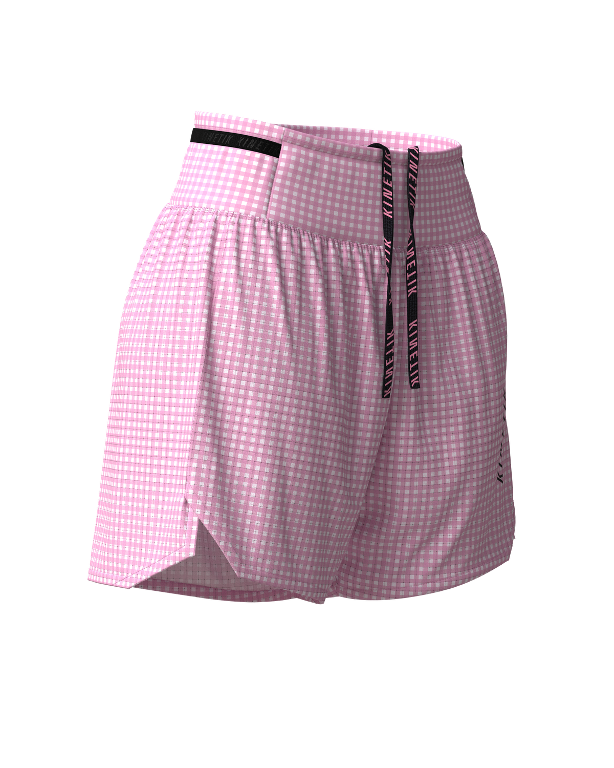 AEROK 5 VICHY-Shorts-short femme trail running multipoche-kinetik-adrenalink
