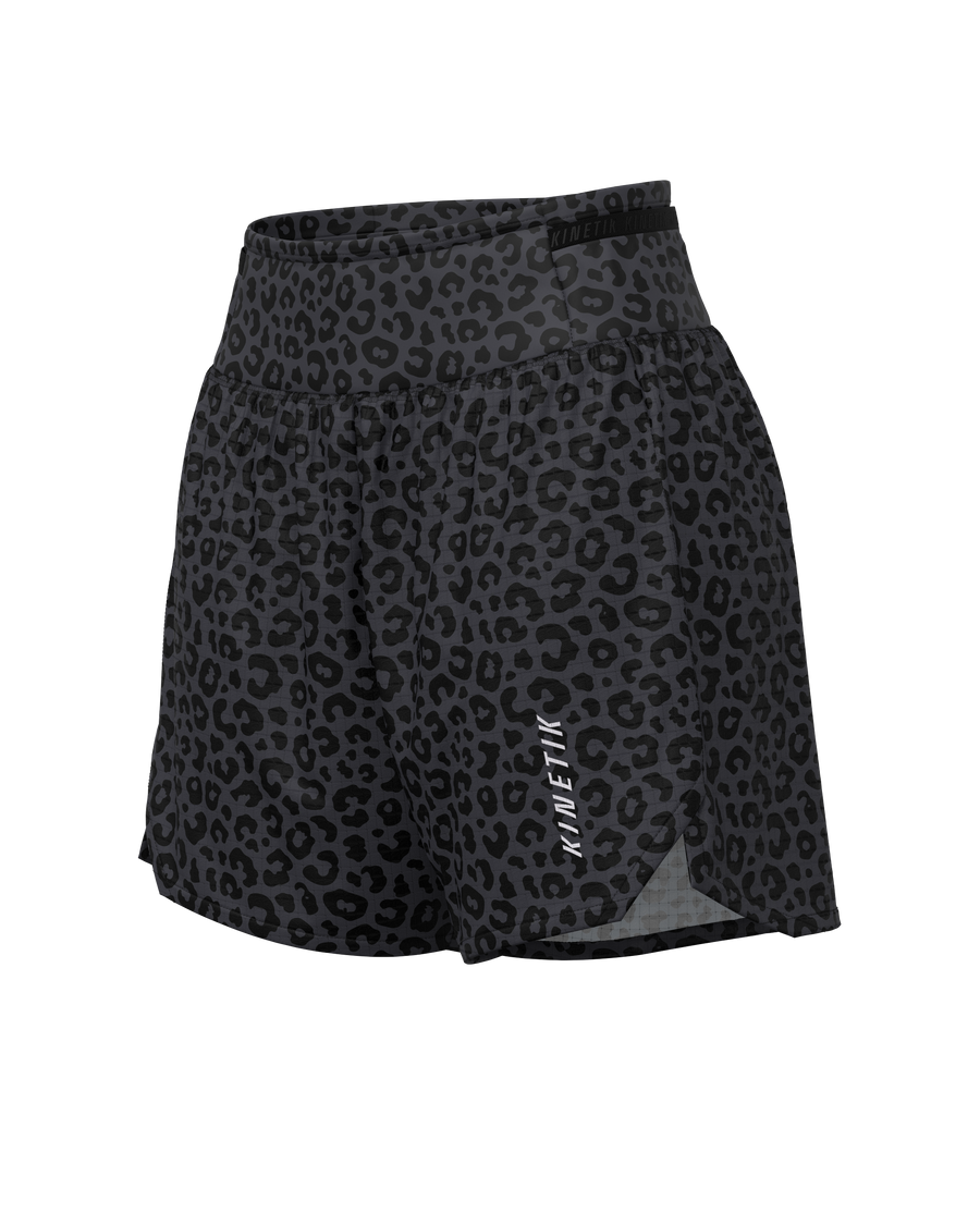 short-trail-running-aerok-5-femme-leopard-black-coffee