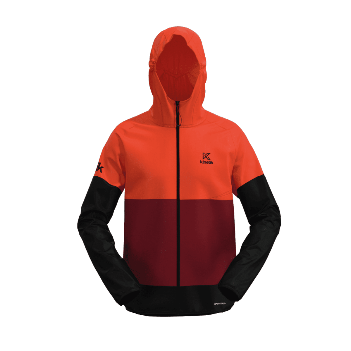 JACKET MEN SPEKTRAIL BURGUNDY RED - trail-running - 1 - kinetik-adrenalink